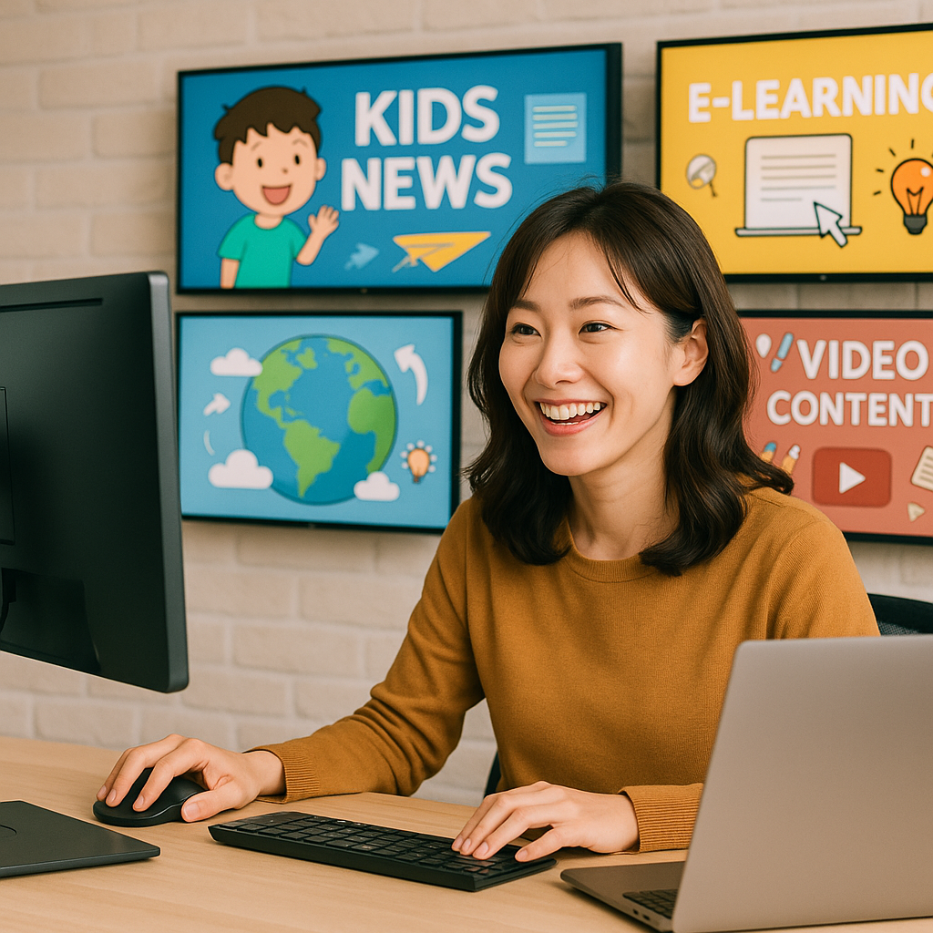 社名非公開 【長期】子ども向け教育・ニュース動画の制作に携わる！残業なし＆将来は正社員も目指せる、動画配信に強いあなたを歓迎！(HW6917)